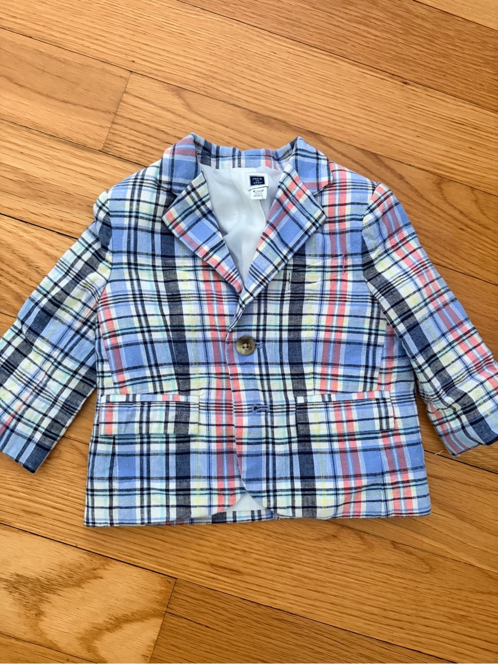 Janie and Jack Multicolor Plaid Blazer